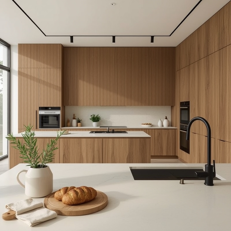 Delikatny luksus w kuchni – fronty z fakturą i beże w centrum uwagi